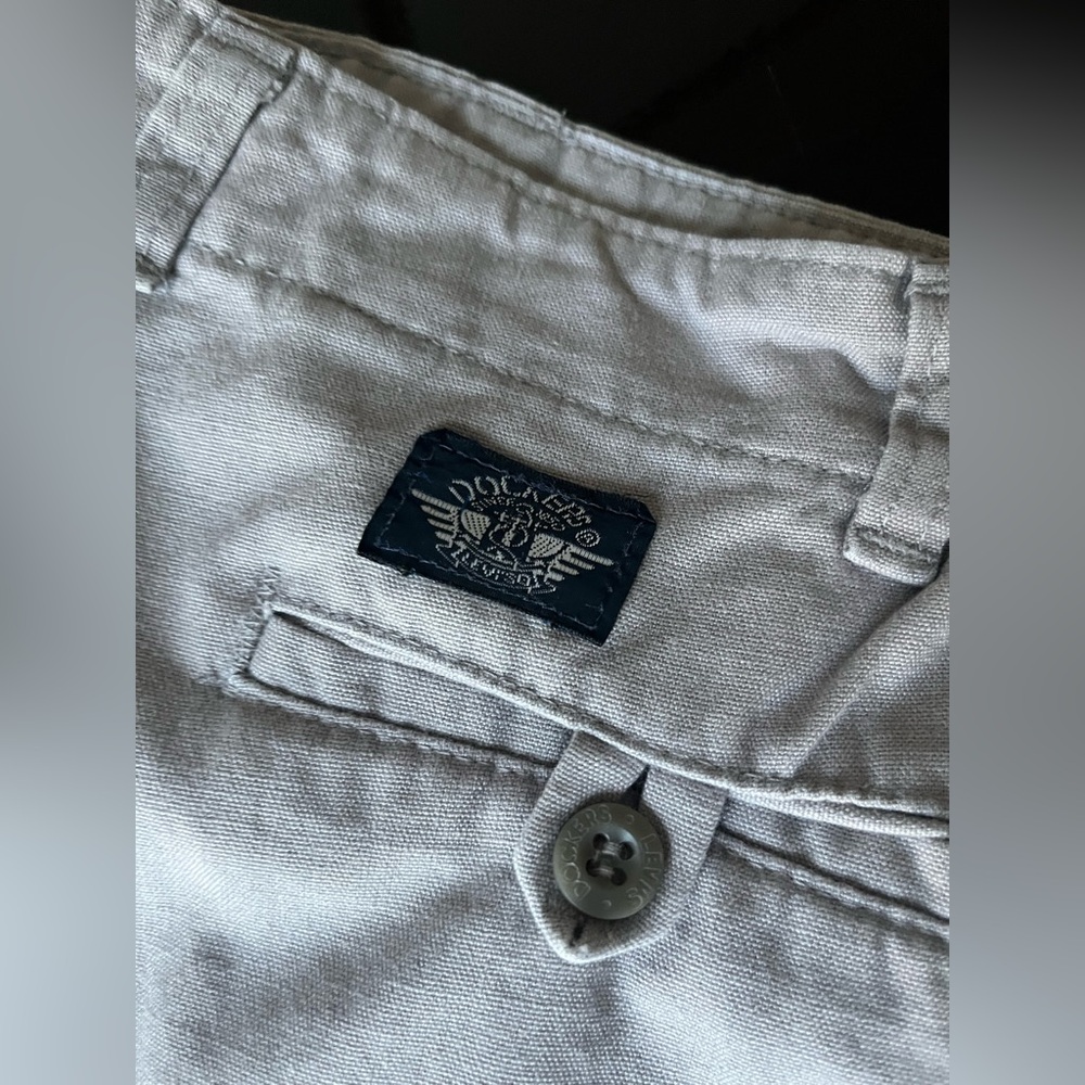 Dockers men’s gray pants pleated front 38x30
